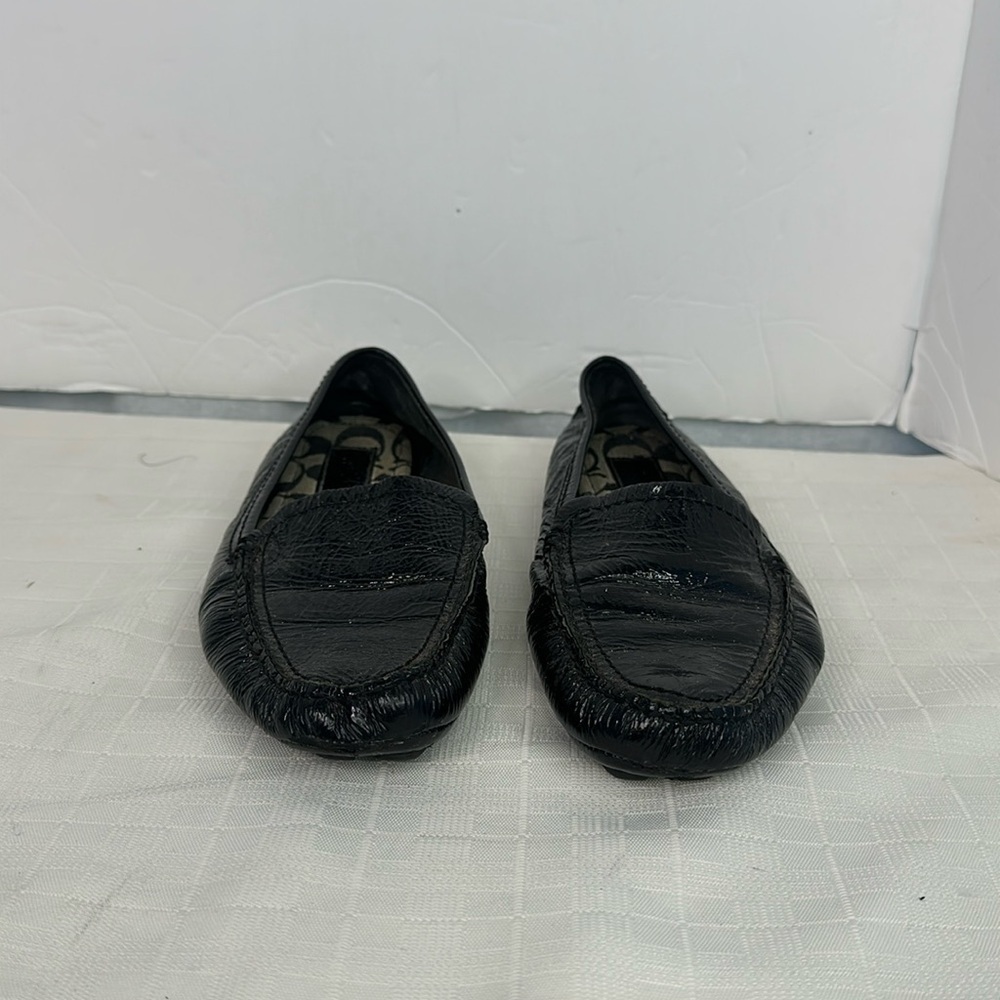 COACH Suellen Black Patent Leather Loafers Shoes Women's Size 8